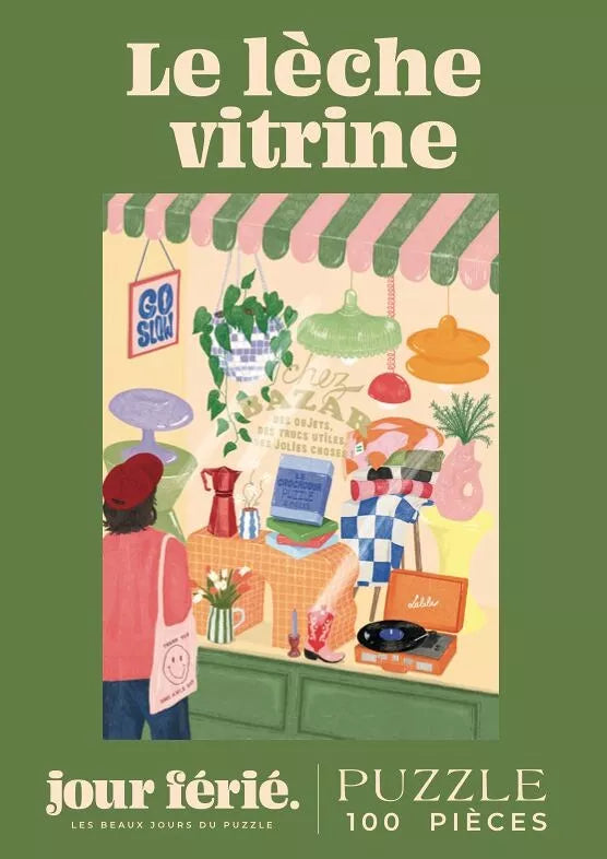 Mini Puzzle Jour Férié "La lèche vitrine" 100 piezas