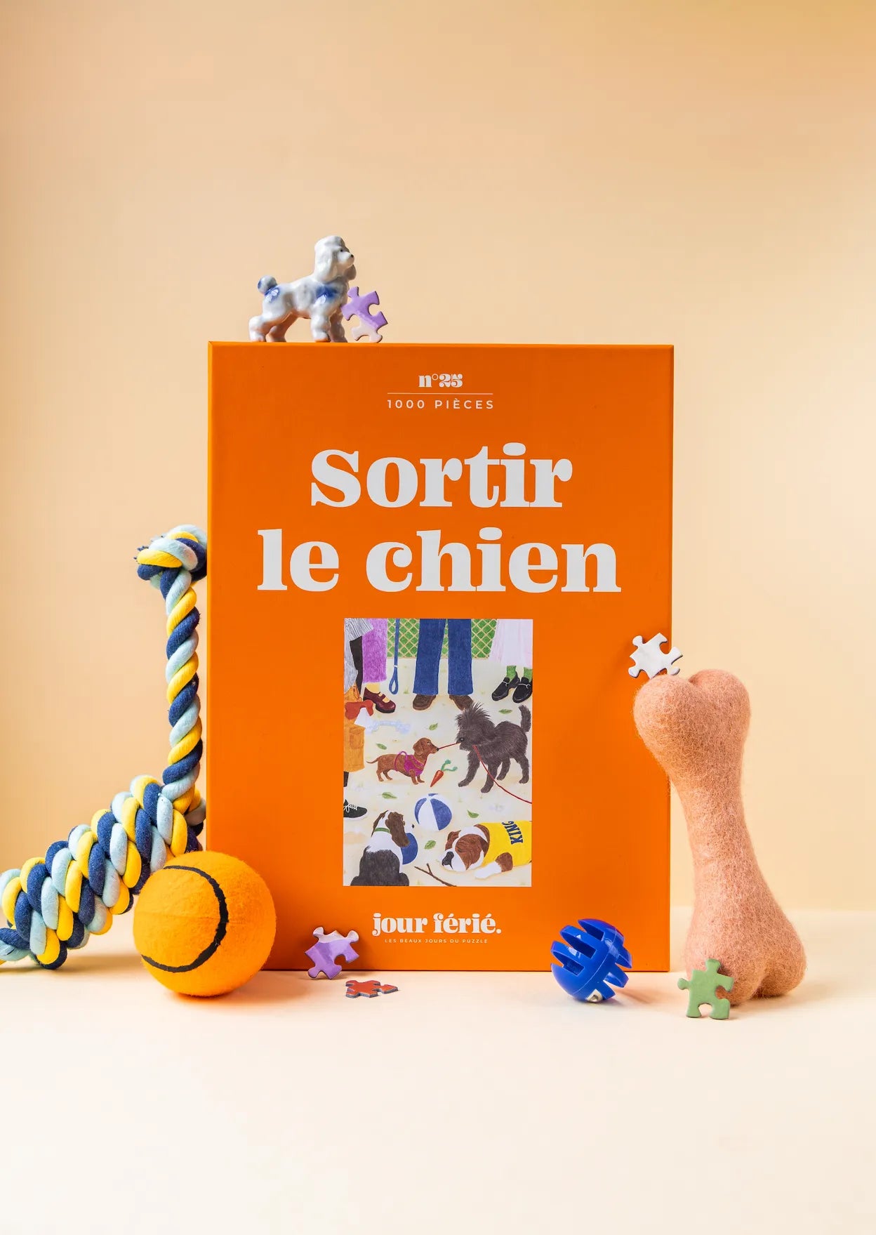 Puzzle Jour Férié "Sortir le chien" 1000 piezas