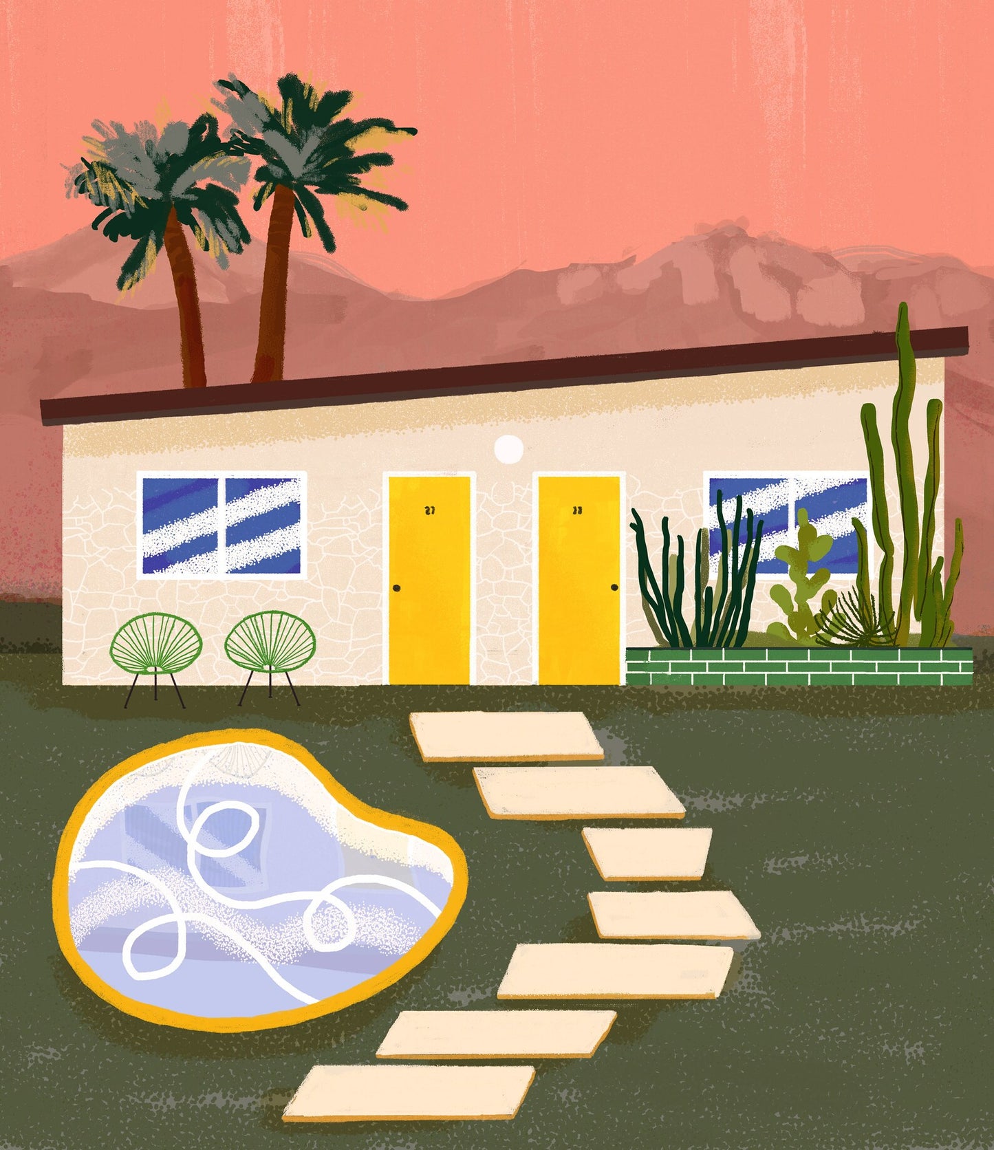Casa con cactus